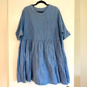 Mimu Maxi Denim Smock Dress
